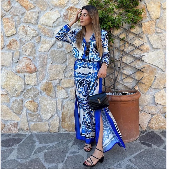 Zara satin effect printed shirt - Picture 6 of 8